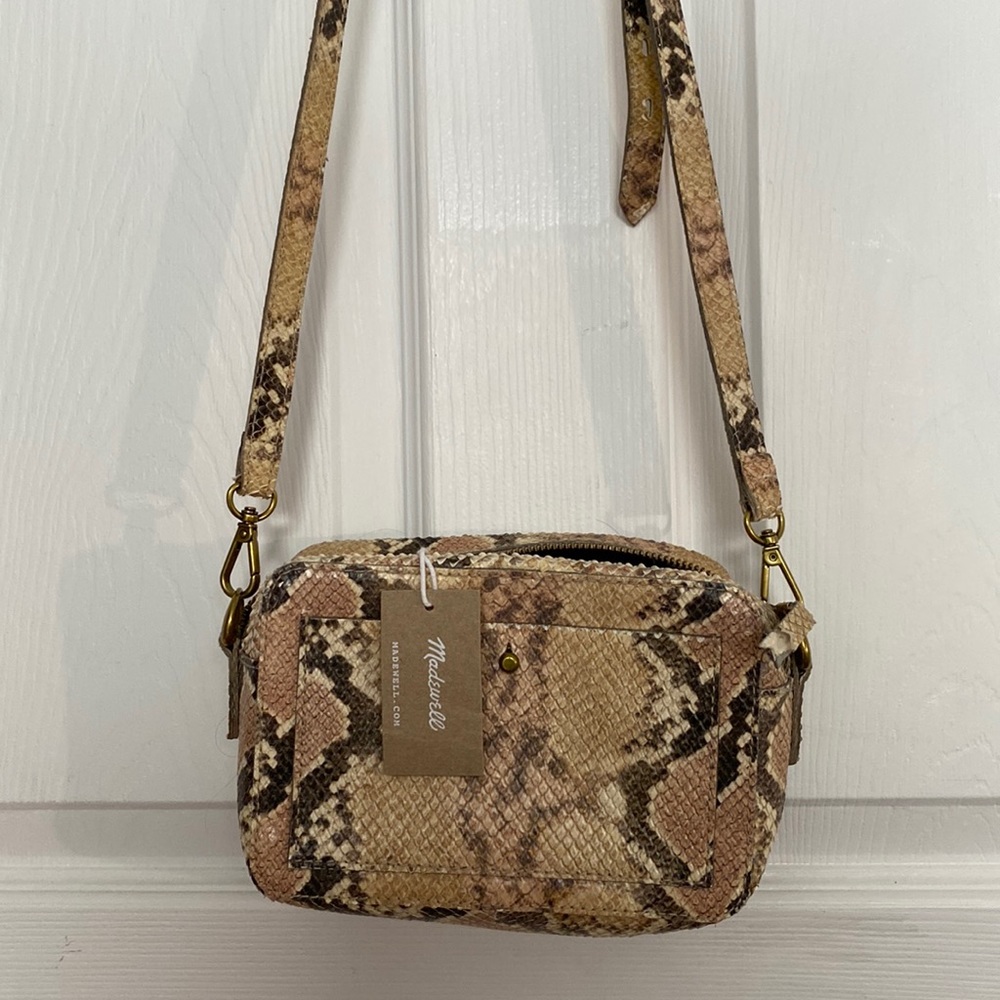 MADEWELL The Transport Camera Bag: Snake Embossed Leather Edition